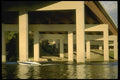 022034 Beams Supporting Bridge, With Boat A4 Photo Print