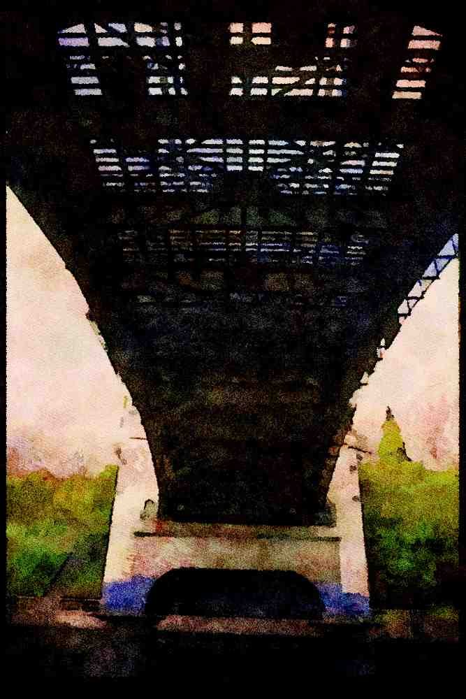 022036 Underside Of Drawbridge A4 Limited Edition Watercolour Print