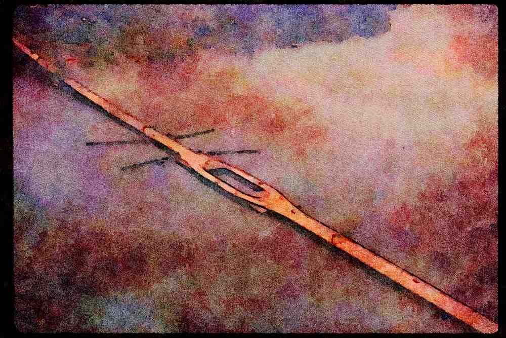 022037 Concrete Floating Bridge, Overhead A4 Limited Edition Watercolour Print