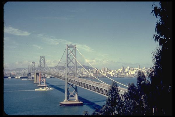 022045 Suspension Bridge, San Francisco A4 Photo Print