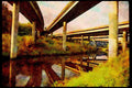 022049 Pillars Under Roadways A4 Limited Edition Watercolour Print