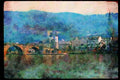 022050 Stone Arched Bridge In Germany A4 Limited Edition Watercolour Print