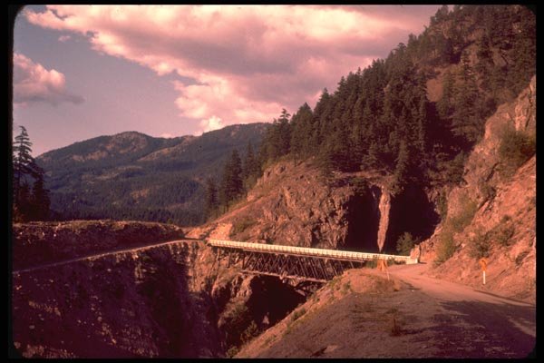 022053 Trussed Bridge Over Ravine A4 Photo Print