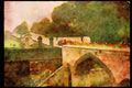 022060 Stone Bridge wall At York A4 Limited Edition Watercolour Print