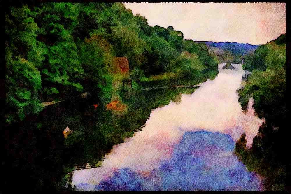 022062 Arched Bridge And Rowboat A4 Limited Edition Watercolour Print
