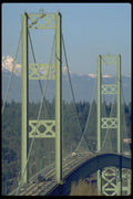 022071 Suspension Bridge And Cabling A4 Photo Print