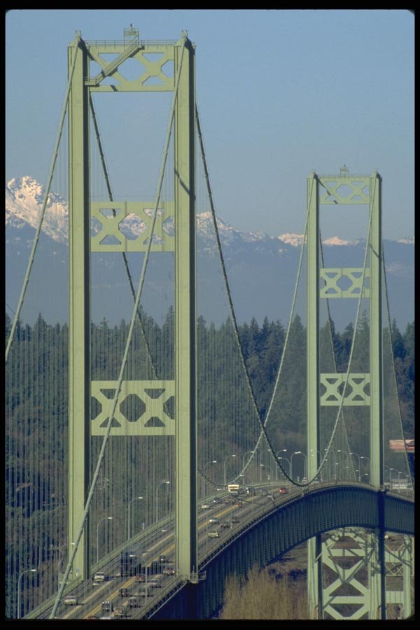 022071 Suspension Bridge And Cabling A4 Photo Print