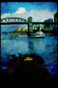 022075 Through Arched Bridge With Sightseeing Boat A4 Limited Edition Watercolour Print