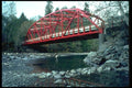 022085 Red Through Arched Bridge A4 Photo Print