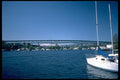 022086 Steel Arched Bridge With Yacht A4 Photo Print