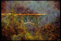 022087 Steel Arched Bridge In Mountains A4 Limited Edition Watercolour Print