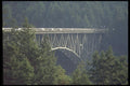 022087 Steel Arched Bridge In Mountains A4 Photo Print