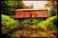 022099 Wooden Covered Bridge A4 Limited Edition Watercolour Print