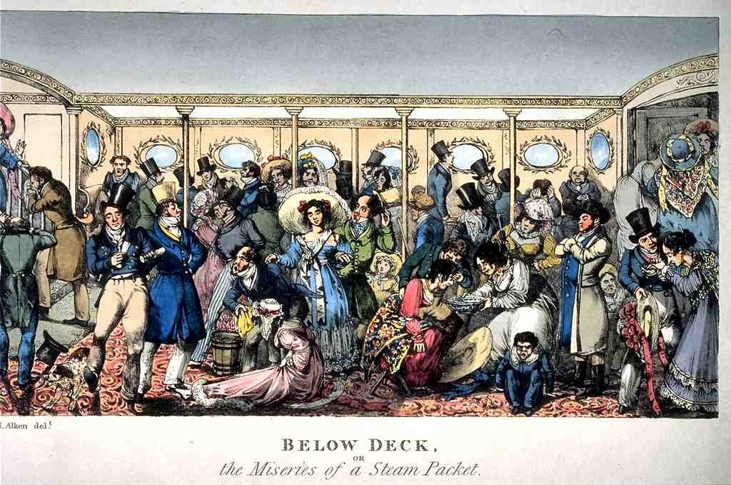 023 Below Deckof Steam Packet 1829 Vintage A4 Photo Print