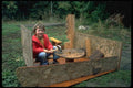 023015 Boy Building Fort A4 Photo Print