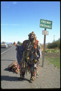 023043 Rag Man Hitch hiking A4 Photo Print