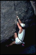 023047 Man Climbing Up Rock Crack A4 Photo Print