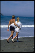 023049 Romantic Walk On Beach A4 Photo Print