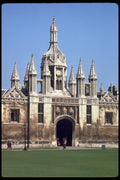 024008 Spired Church With Clock A4 Photo Print