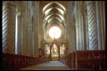 024012 Vaulted Interior With Rose Window A4 Photo Print