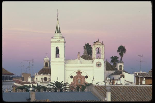 024018 White Spanish Church A4 Photo Print