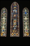 024019 Three Stained Glass Windows A4 Photo Print