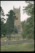 024030 Church Behind Cemetery A4 Photo Print