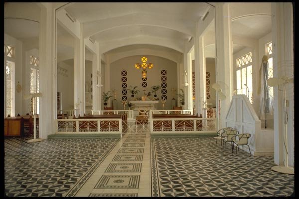 024036 Interior Of Church With Crosswork Detail A4 Photo Print