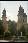 024044 Domed Church With Fountain A4 Photo Print