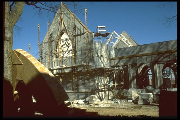 024067 Church Under Construction A4 Photo Print
