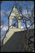 024072 Belltower Through Branches A4 Photo Print