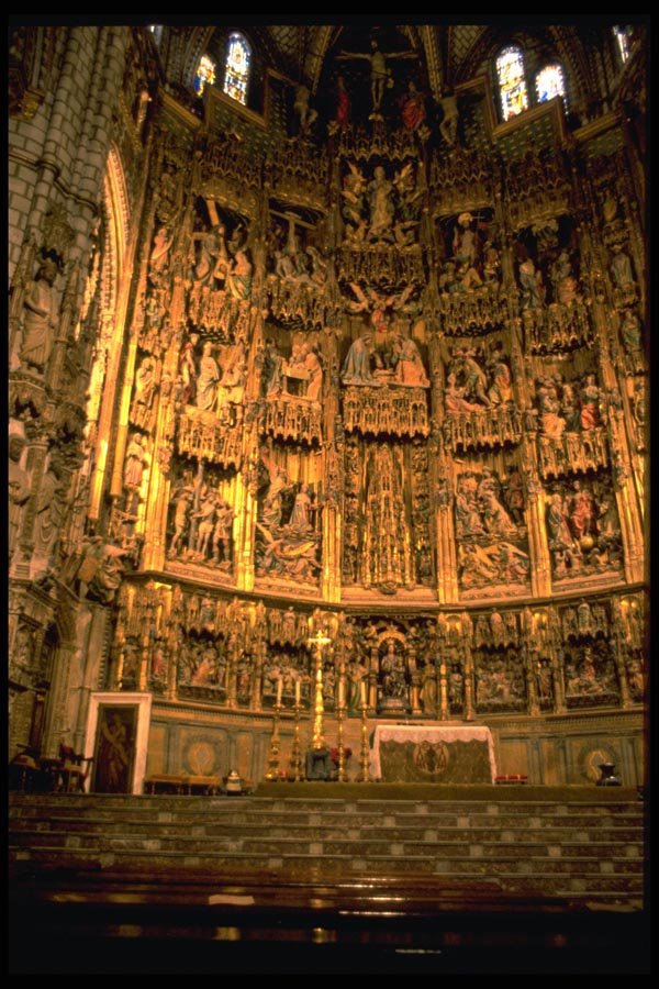 024074 Wall Of Carved Statues A4 Photo Print