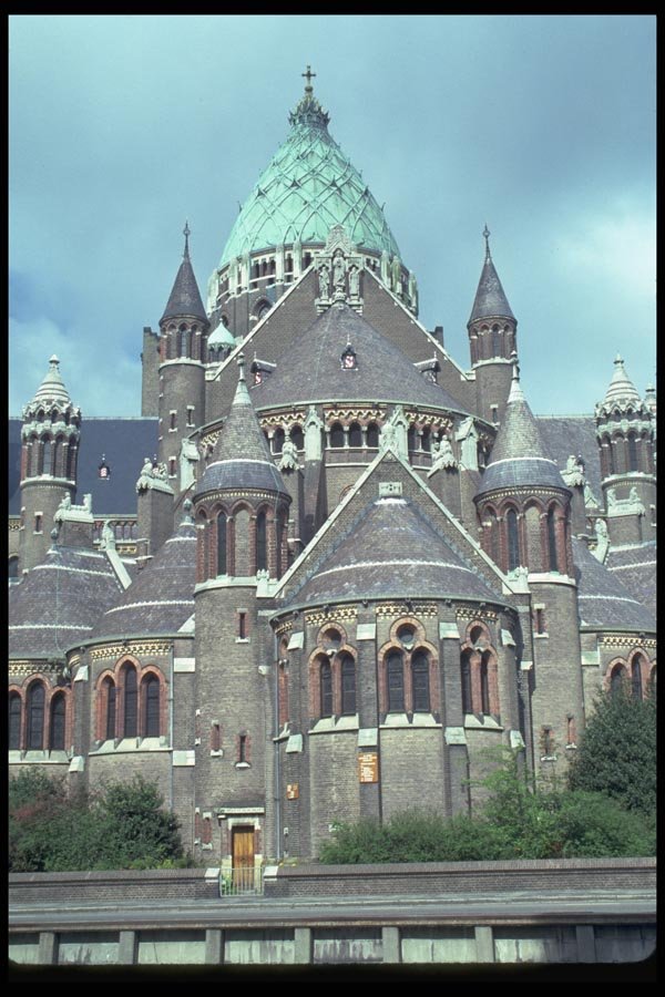 024086 Spired And Copper Domed Churched A4 Photo Print