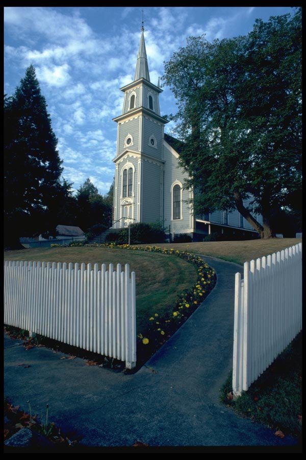 024098 Entry Walk To Victorian Church A4 Photo Print