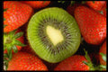 025000 Kiwi Half And Strawberries A4 Photo Print