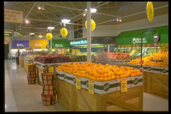 025002 Fruit And Vegetable Section Of Store A4 Photo Print