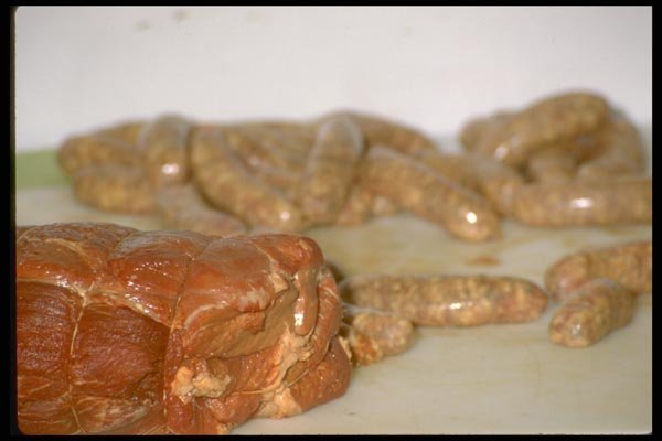 025008 Uncooked Roast And Sausages A4 Photo Print