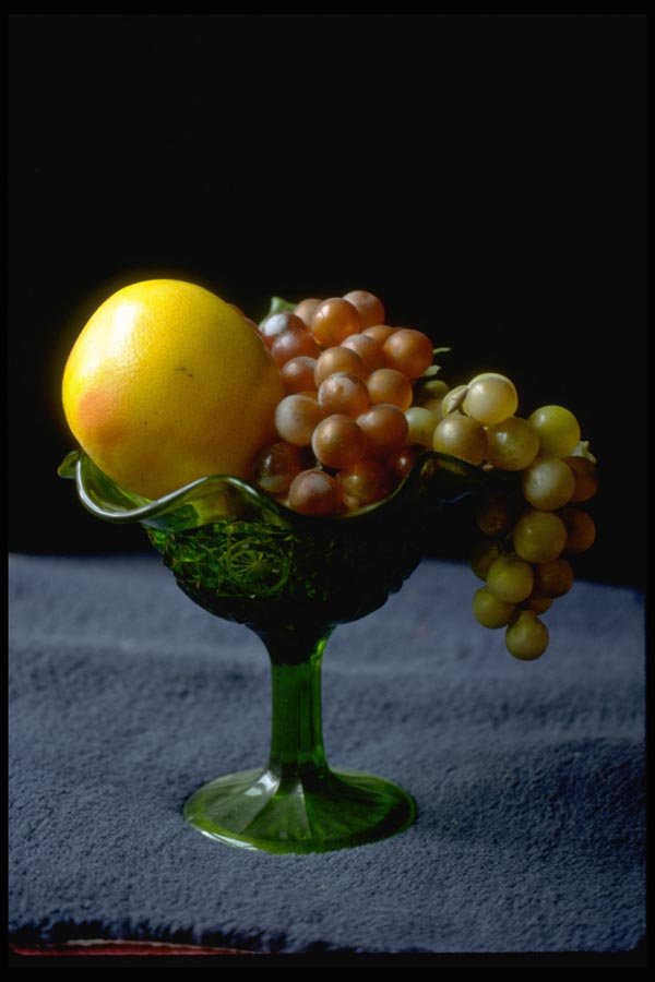 025060 Fruit In Stemmed Glass Bowl A4 Photo Print
