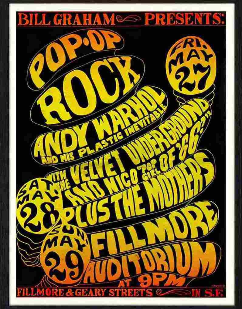 026 01 pop op rock andy warhol velvet underground Advert A4 Photo Print