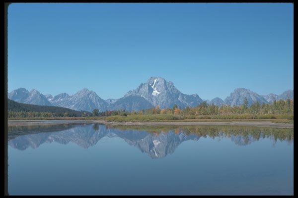 026005 Reflection Of Mountain In Lake A4 Photo Print