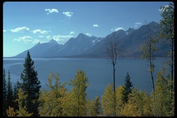 026013 Blue Lake In Wyoming A4 Photo Print