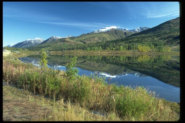 026015 Lake Summit In Alaska A4 Photo Print
