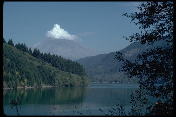 026017 Blue Lake Under White Cap A4 Photo Print
