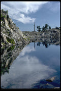 026026 Desert Lake Near Rocks A4 Photo Print