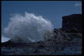 026039 Surf Breaking Over Rock A4 Photo Print