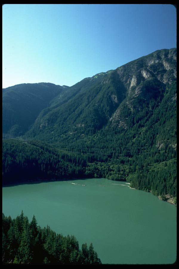 026041 View Over Green Mountain Lake A4 Photo Print