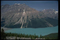026042 Azure Lake Under Massive Range A4 Photo Print