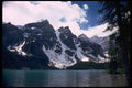 026043 Glacier Clad Mountains Over Lake A4 Photo Print