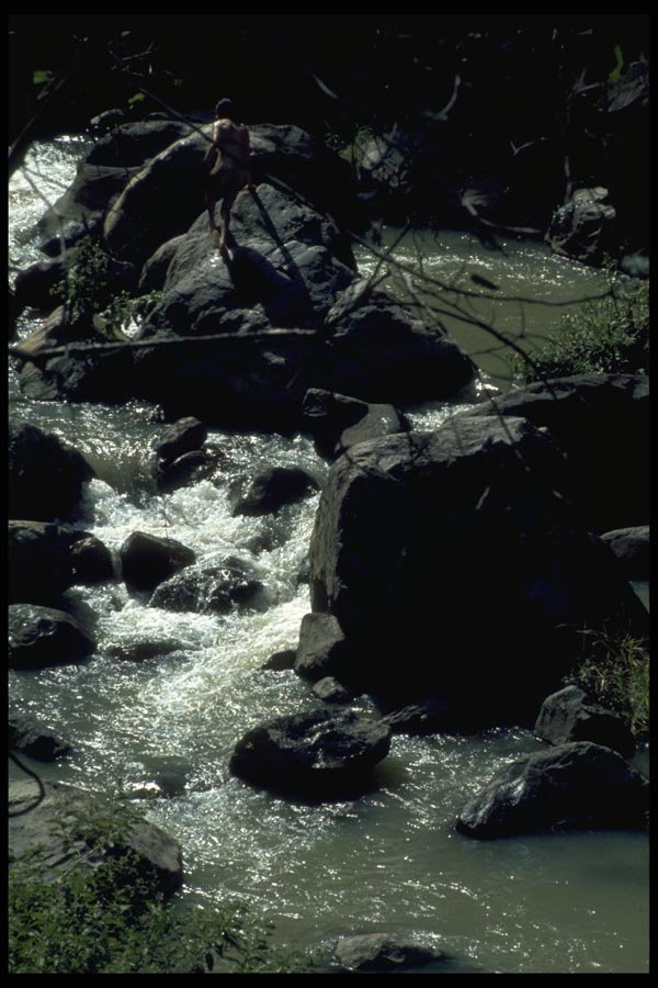 026075 River Between Rocks A4 Photo Print