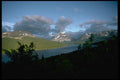 026082 Large River And Mountains A4 Photo Print